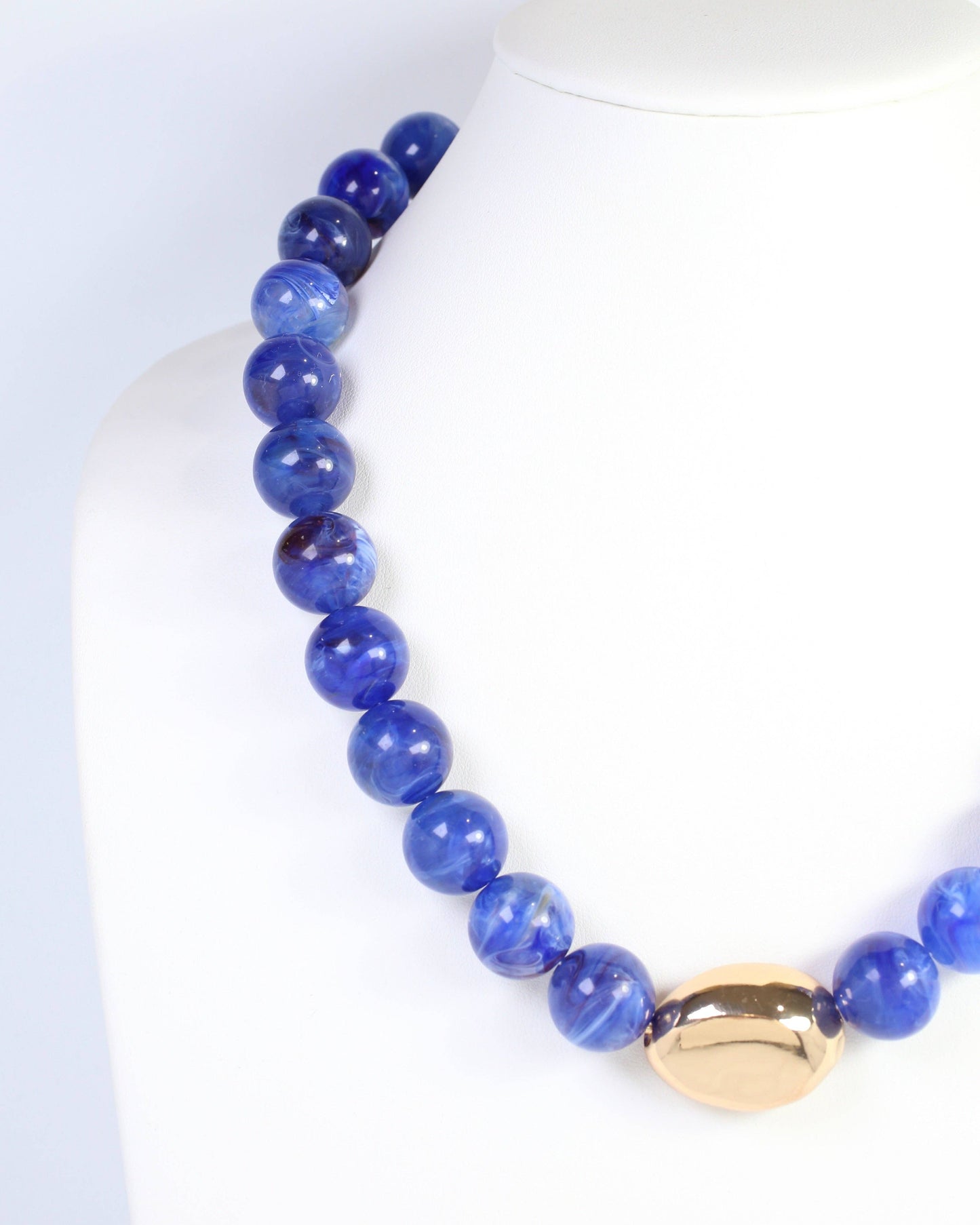 Brooklyn Bold Stone Necklace Blue