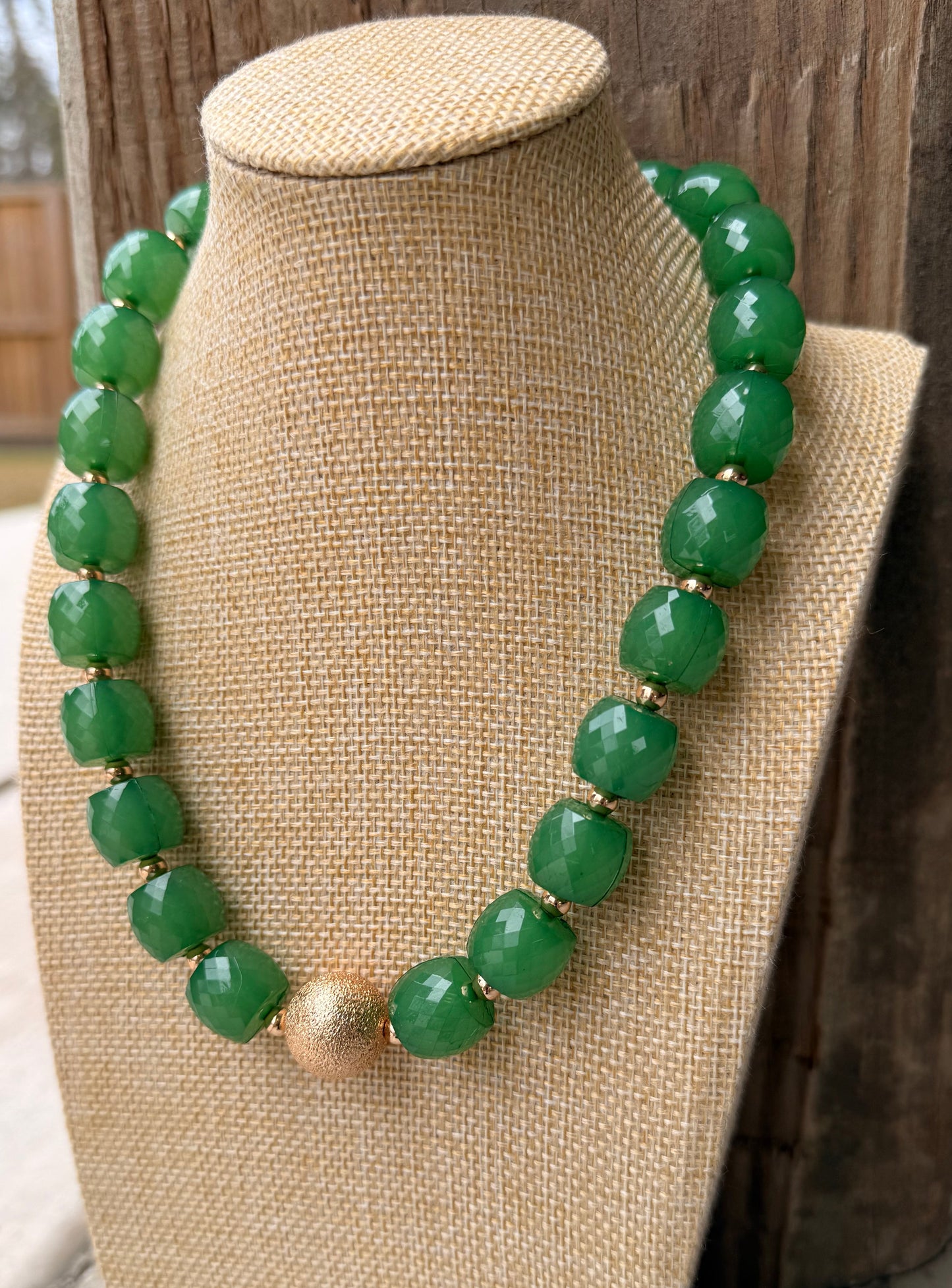 Green Ice Statement Necklace