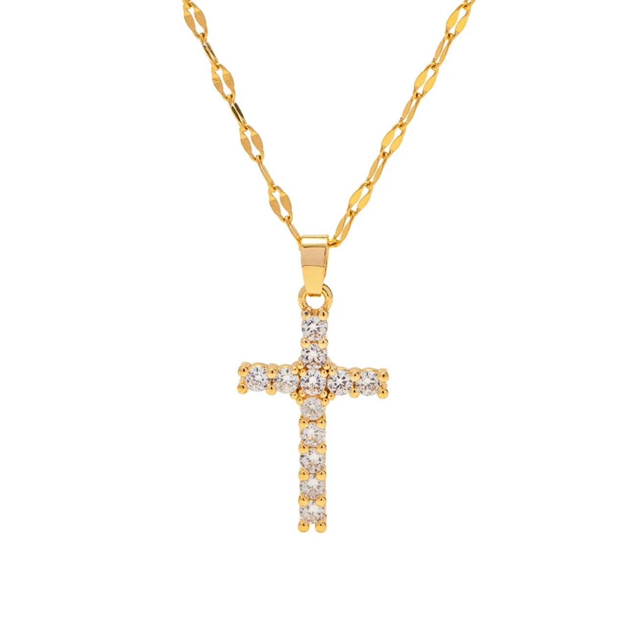 Sparkle Cross Necklace | Chansuttpearls