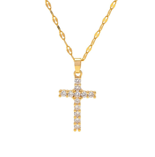 Sparkle Cross Necklace | Chansuttpearls