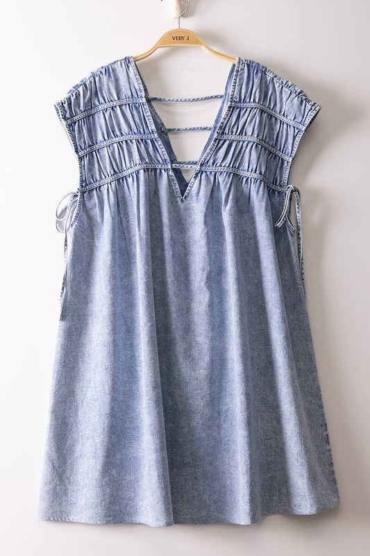 Mandy Chambray Mini Dress | VeryJ