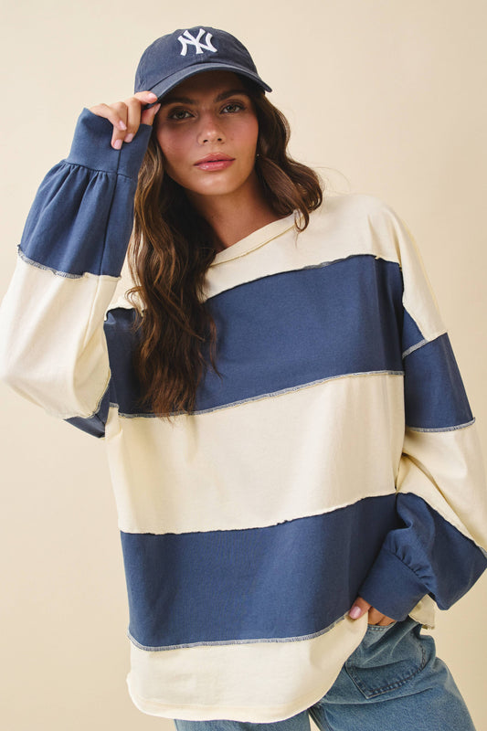 In The Navy Top | AEMI & Co.