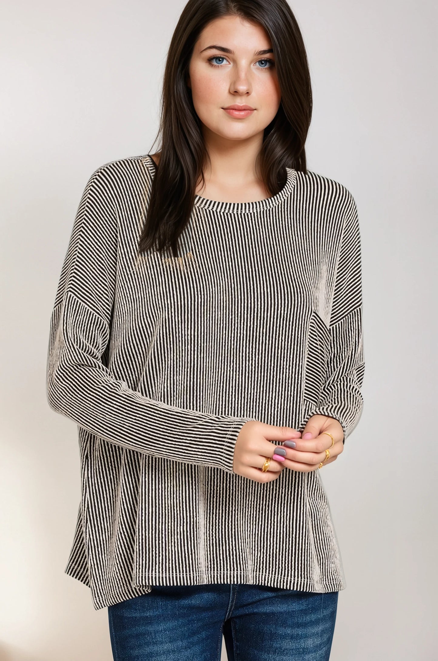 The Ribbed Pocket Top | Zenana