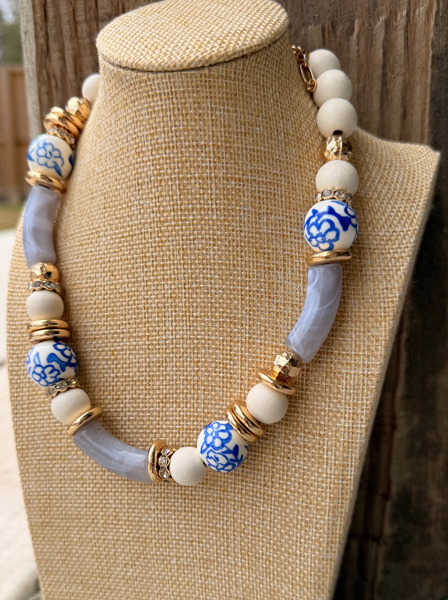 Heirloom Blue Statement Necklace