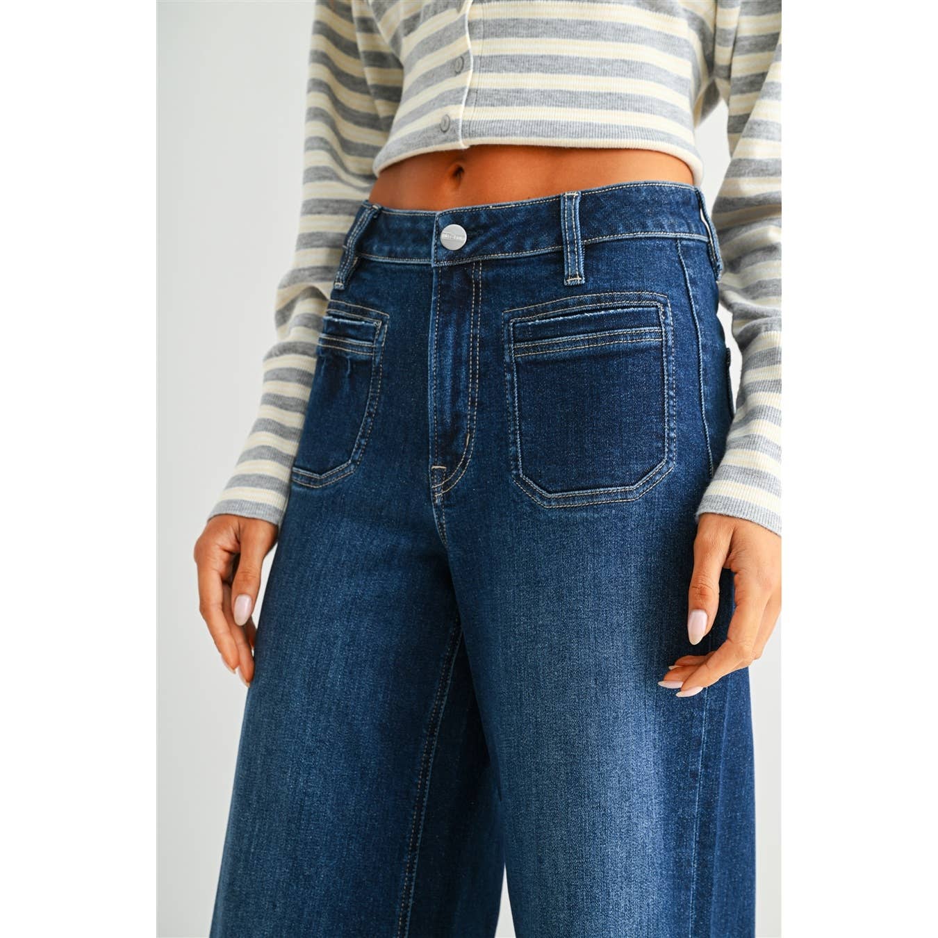 HIGH RISE ANKLE WIDE LEG