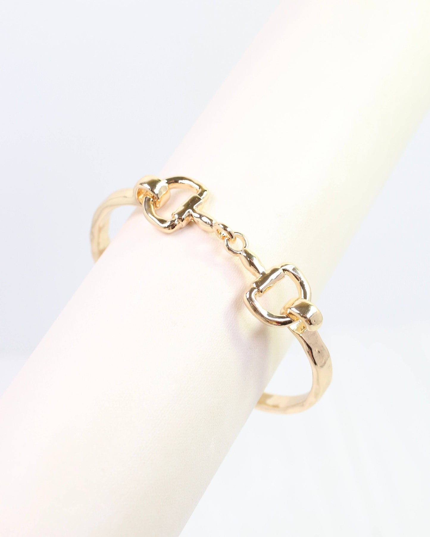 Edith Horsebit Spring Cuff Bracelet Gold