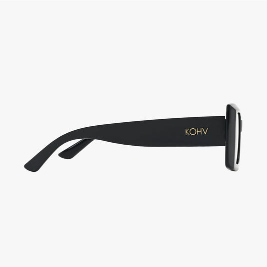 BREEZE MIDNIGHT AMBER Polarized Rectangle Fashion Sunglasses
