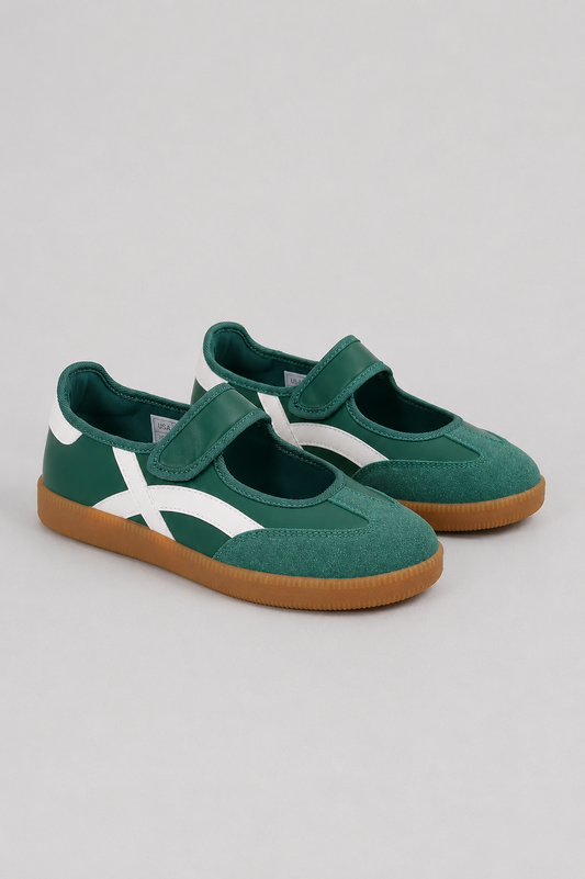 Loren - Retro Mary Jane Hook & Loop Sneakers