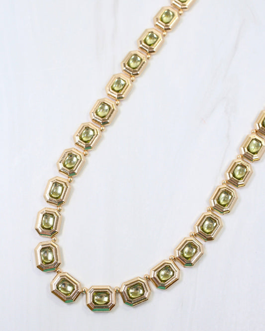 Beverly Stone Necklace Olive