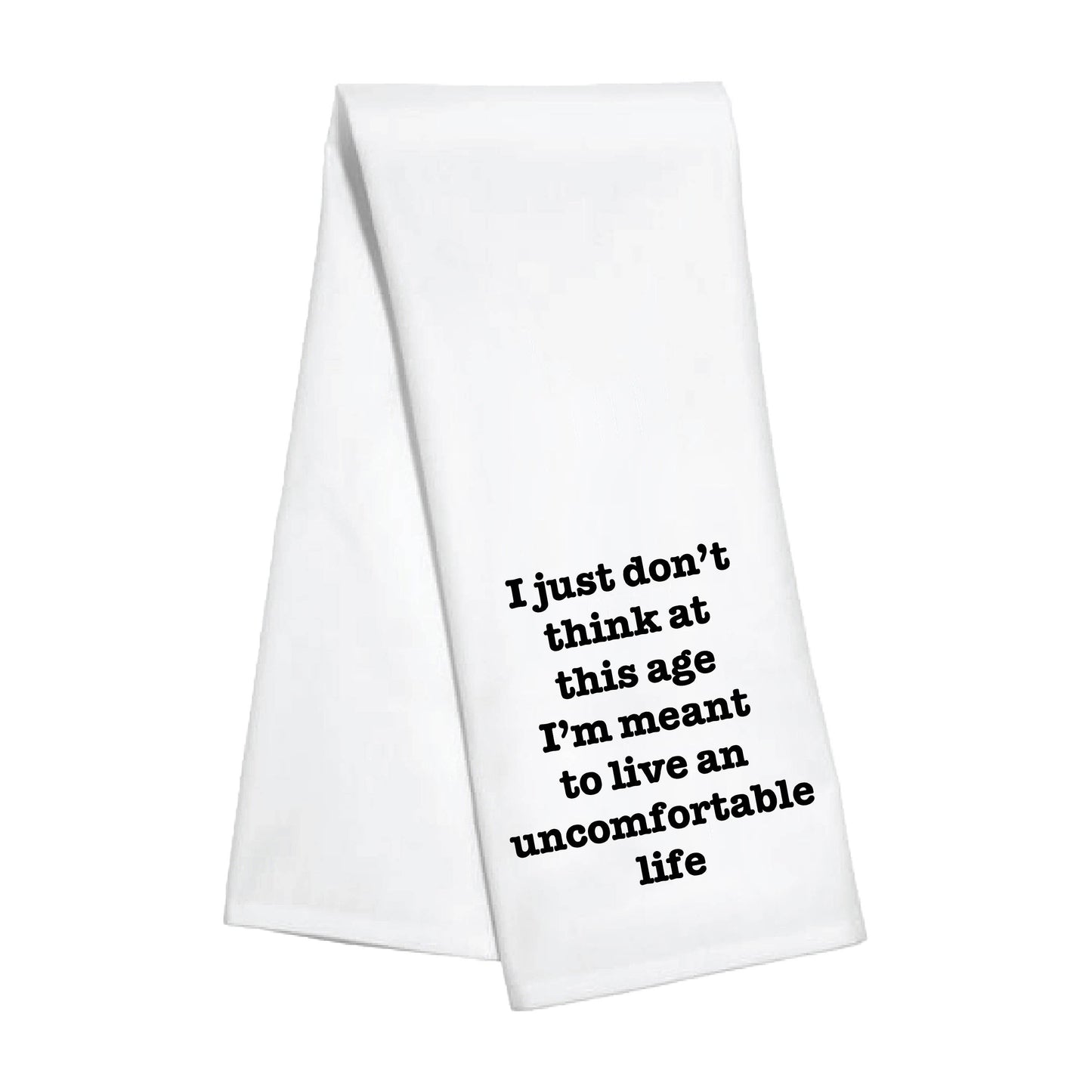 Uncomfortable Life - White Lotus Kitchen Towel