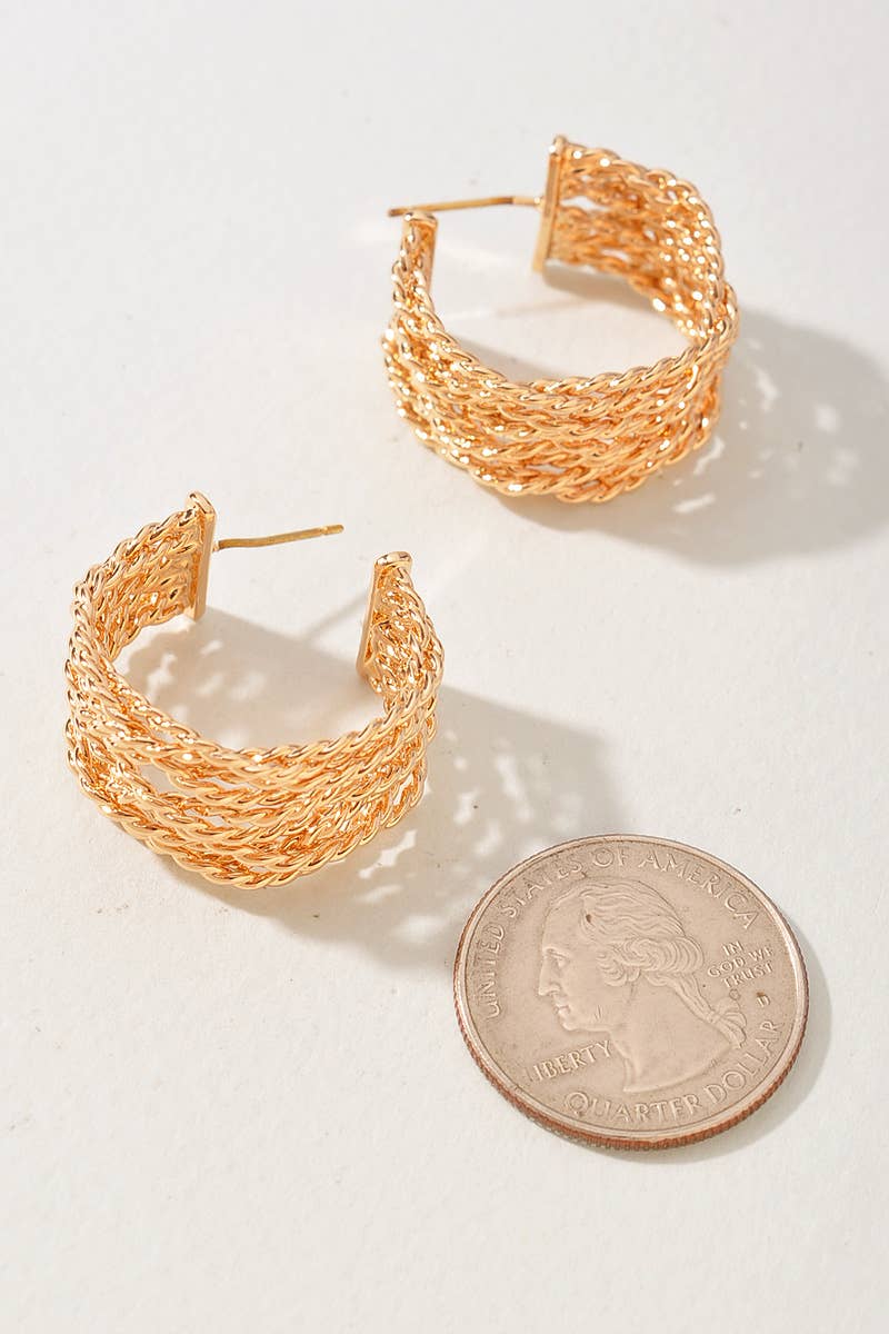 Braided Hoop Earrings