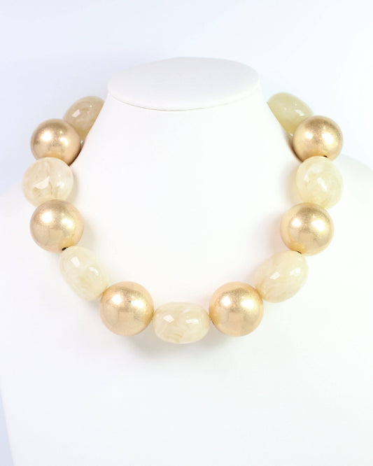 Dennis Beaded Necklace Natural