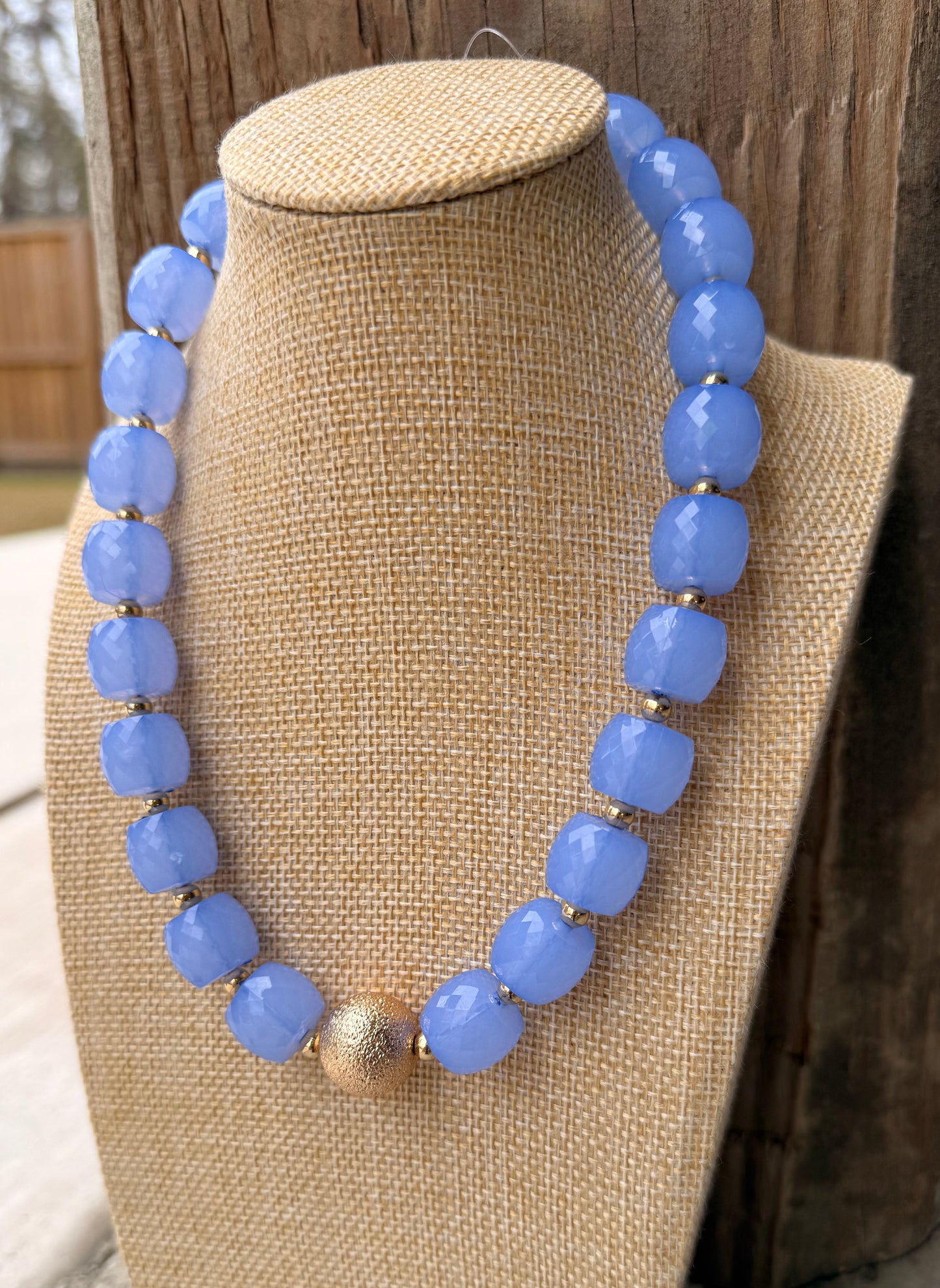 Blue Ice Statement Necklace