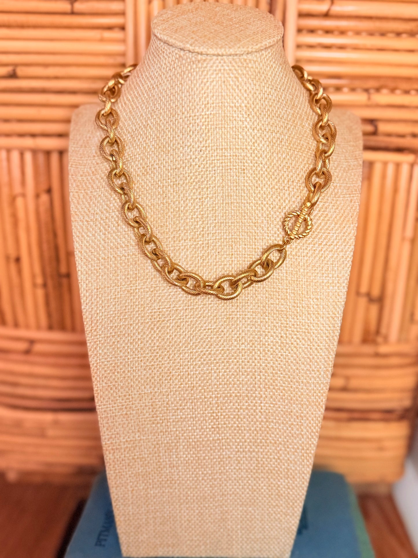 Hunky Chunky Gold Toggle Chain Necklace