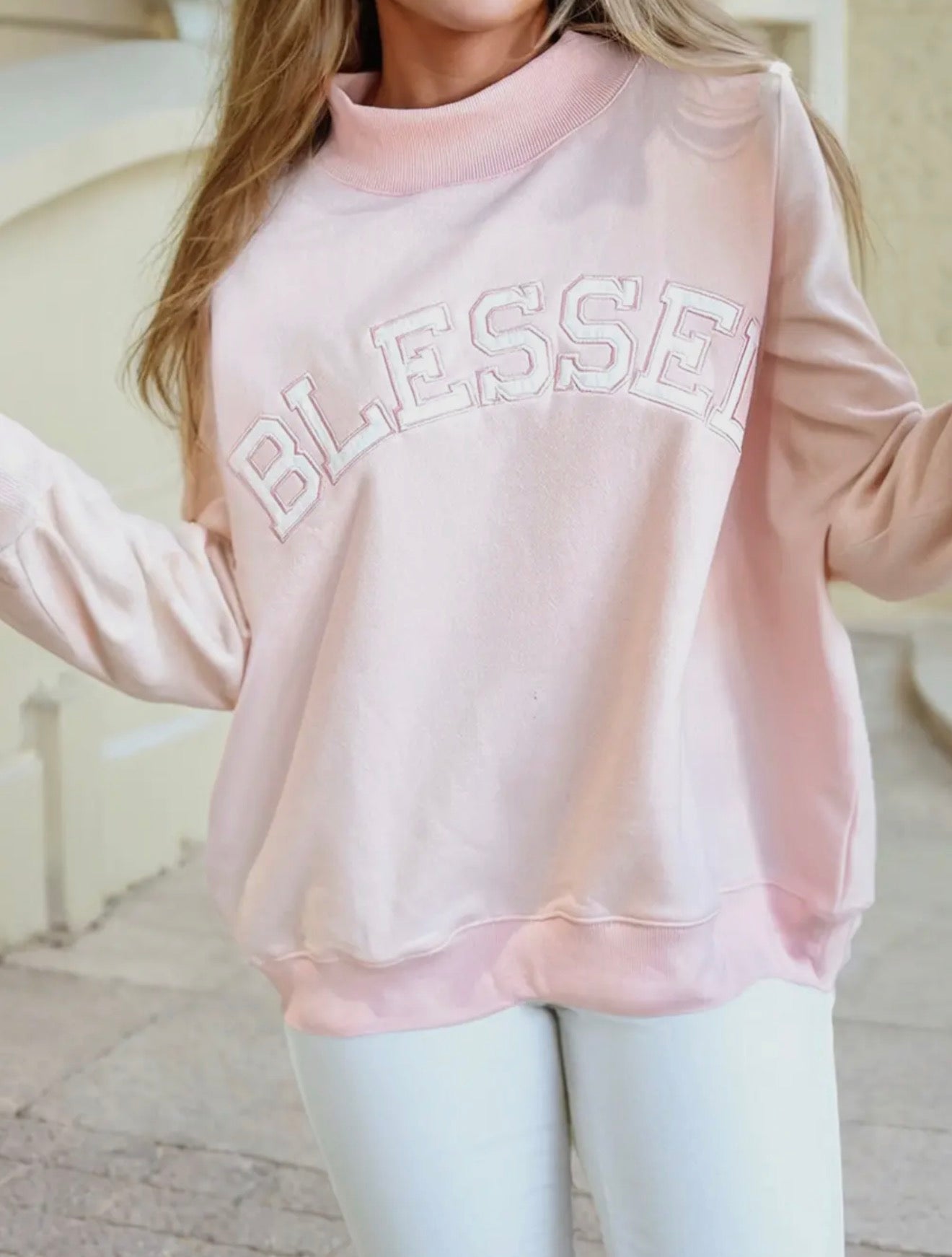 The Blessed Ease Mock neck Sweatshirt | TC Aparrel