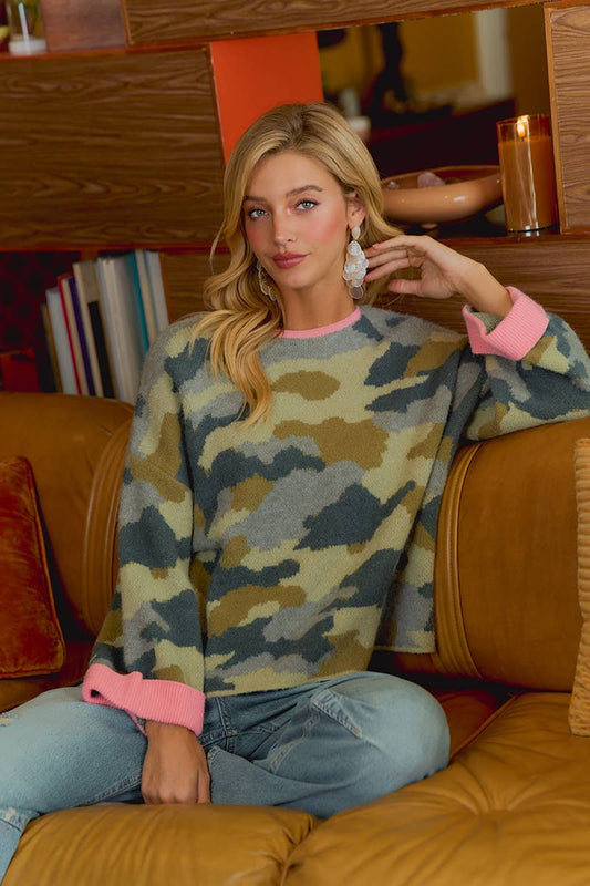 The Girly Camo Knit | Bibi