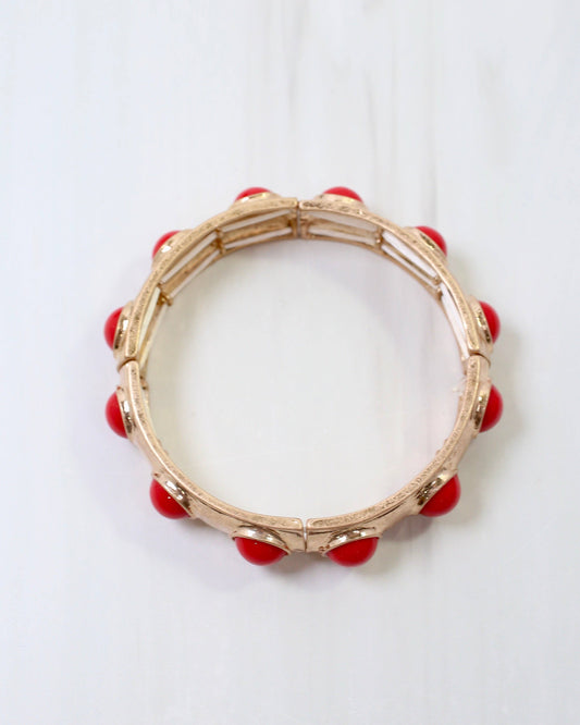 Reagan Stretch Bracelet Red