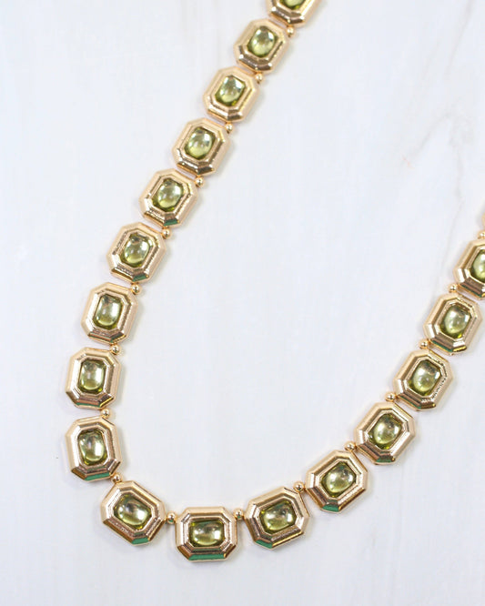 Beverly Stone Necklace Olive