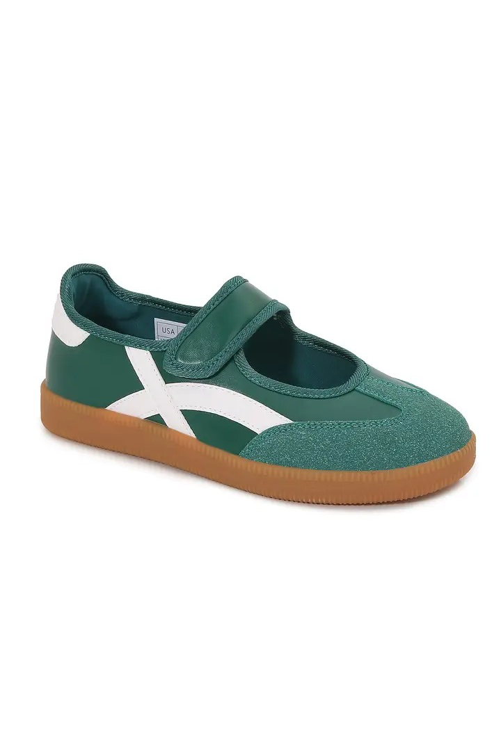 Loren - Retro Mary Jane Hook & Loop Sneakers