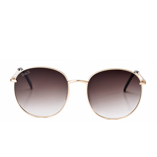 Georgie - Women's Large Round Sunglasses: Brown