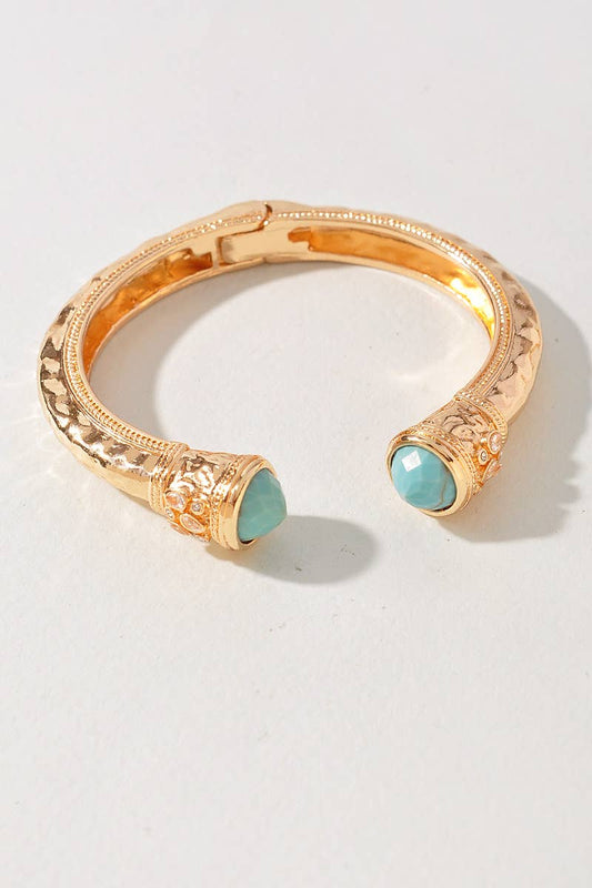 Hammered Hinge Bangle Bracelet