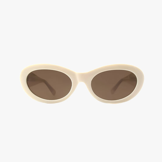CORA IVORY Polarized Fashion Oval Round Sunglasses