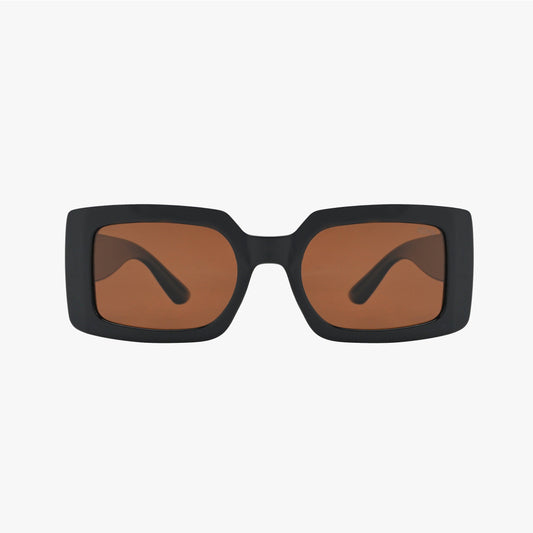 BREEZE MIDNIGHT AMBER Polarized Rectangle Fashion Sunglasses