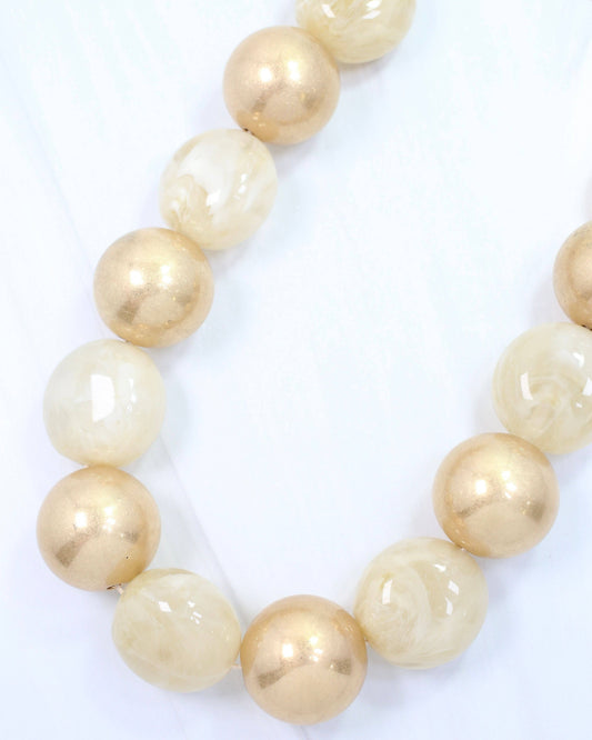 Dennis Beaded Necklace Natural