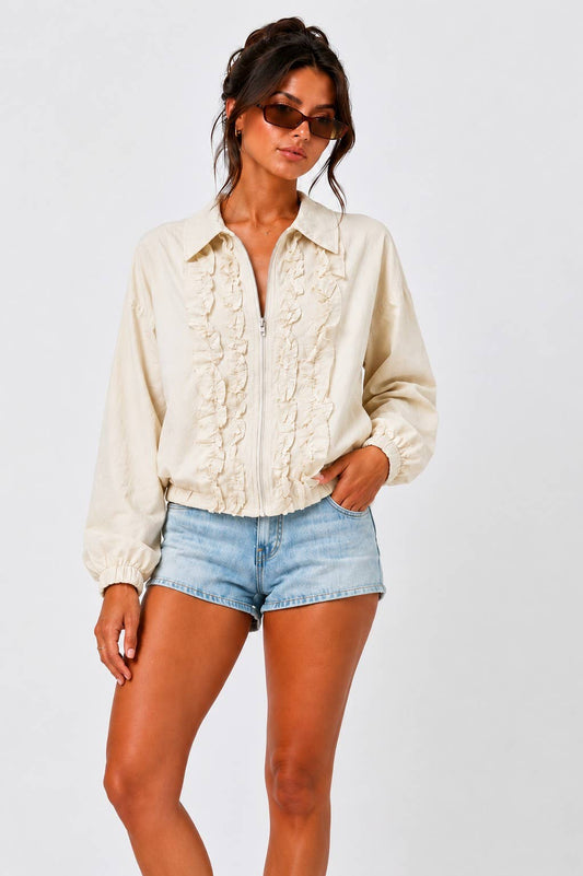 The Ruff Track Jacket in Cream