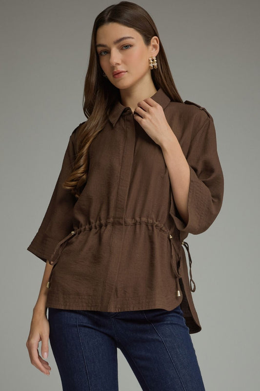 The Qunicy Brown Top | Entro