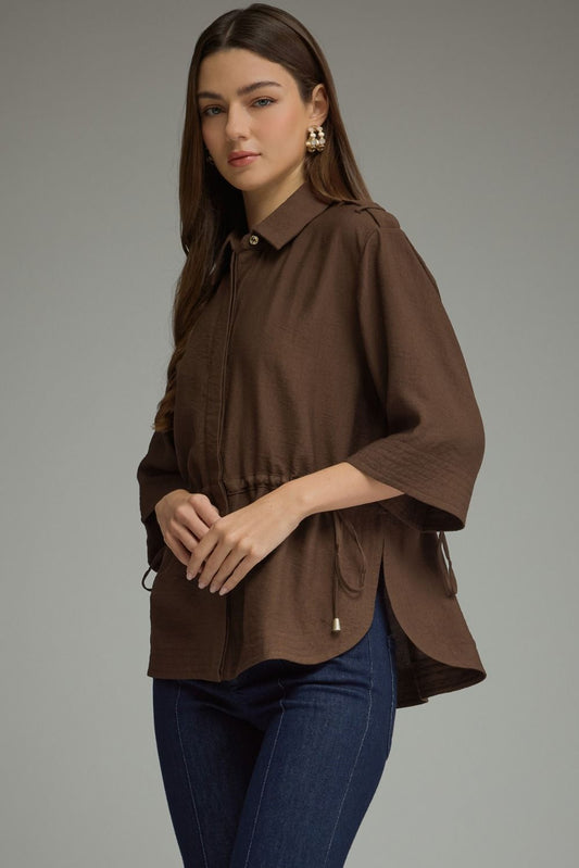 The Qunicy Brown Top | Entro