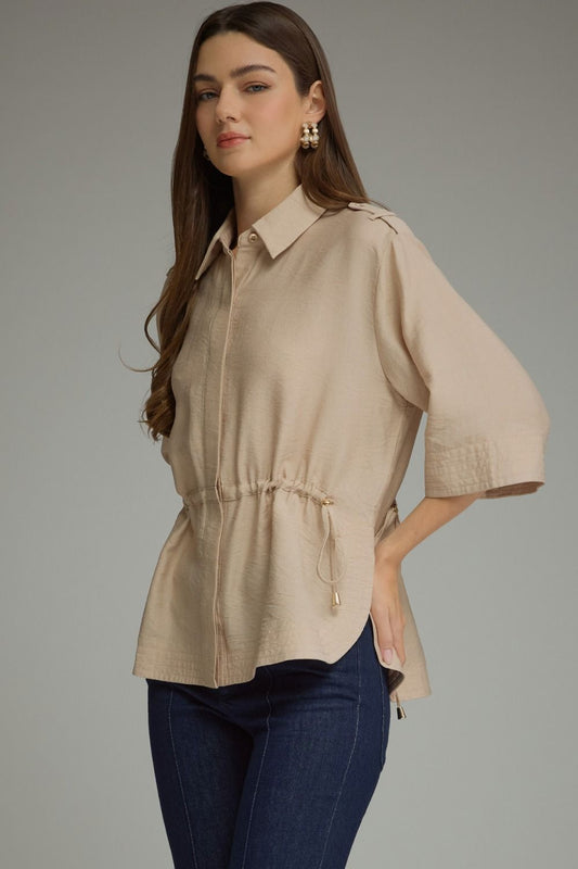 The Qunicy Ecru Top | Entro