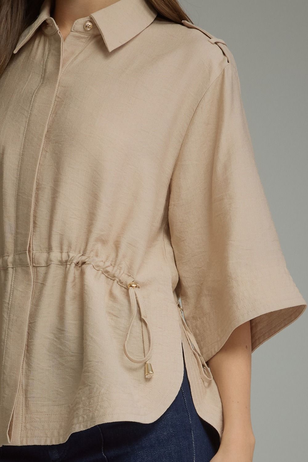 The Qunicy Ecru Top | Entro