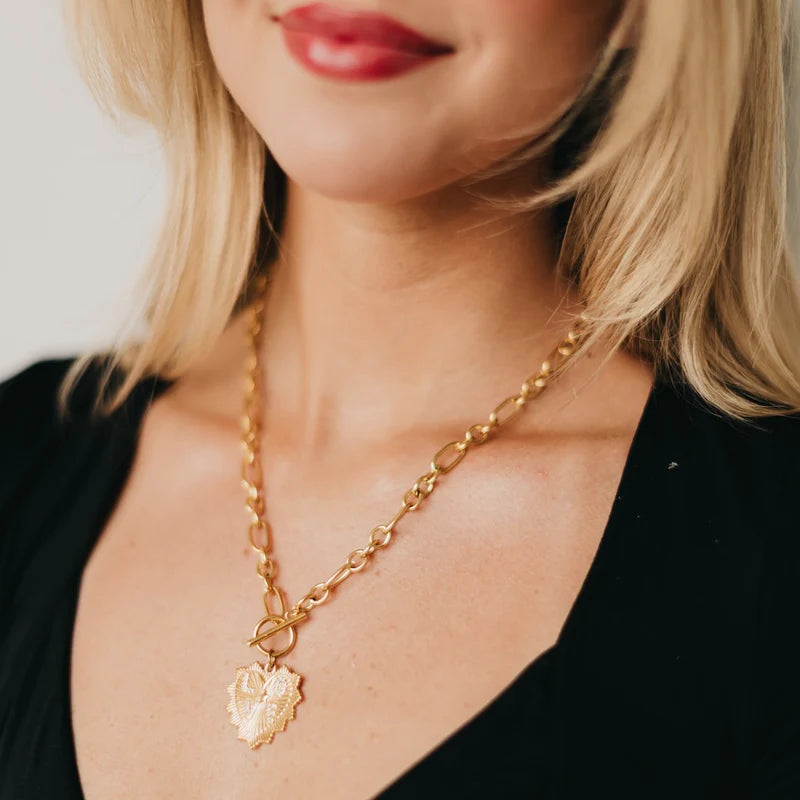 Sunburst Heart Necklace