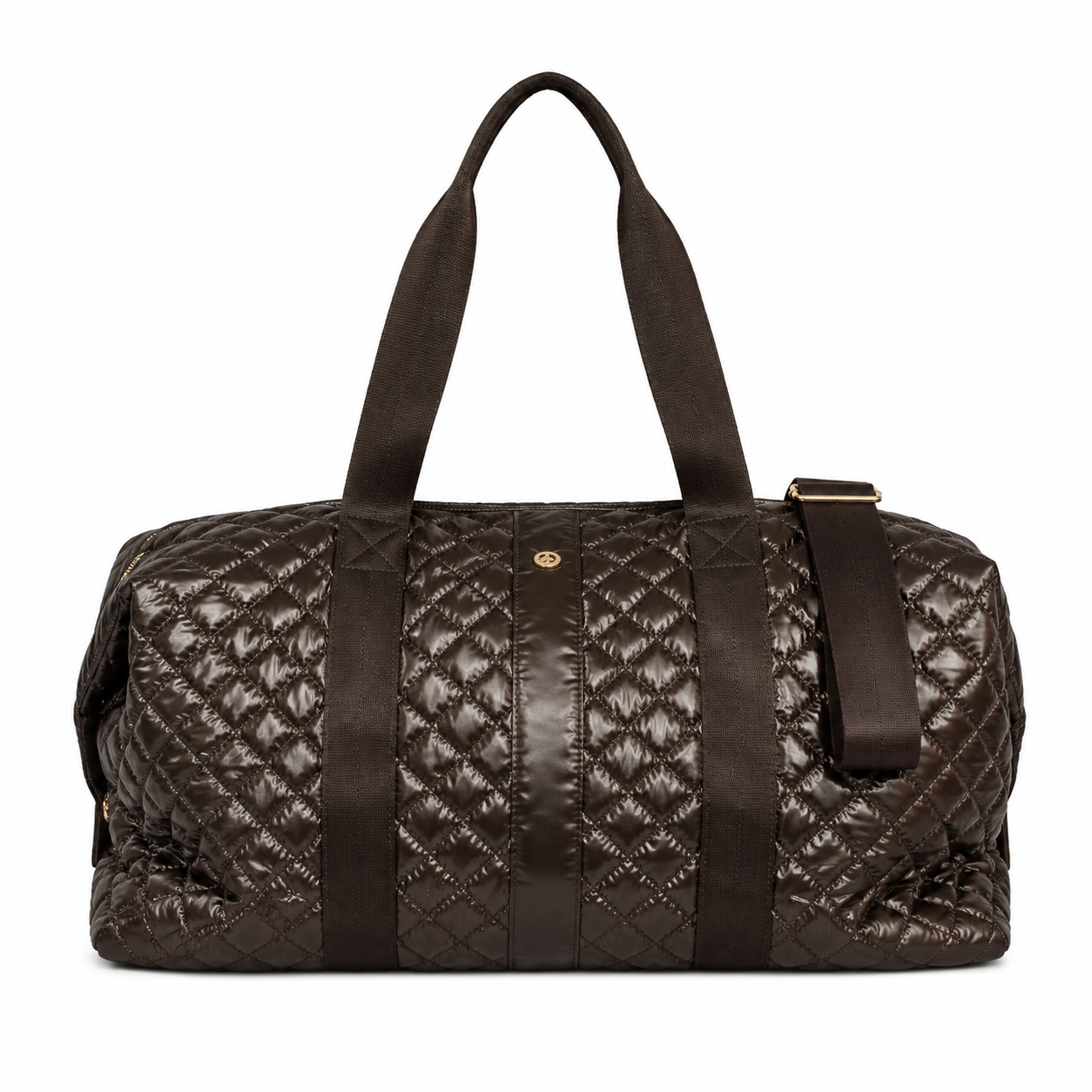Diamond Quilted Weekender Duffel Bag | Espresso