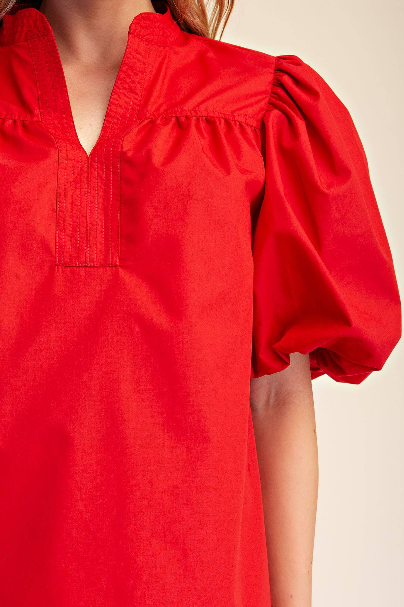 The Red Classic Bubble Top | Glam