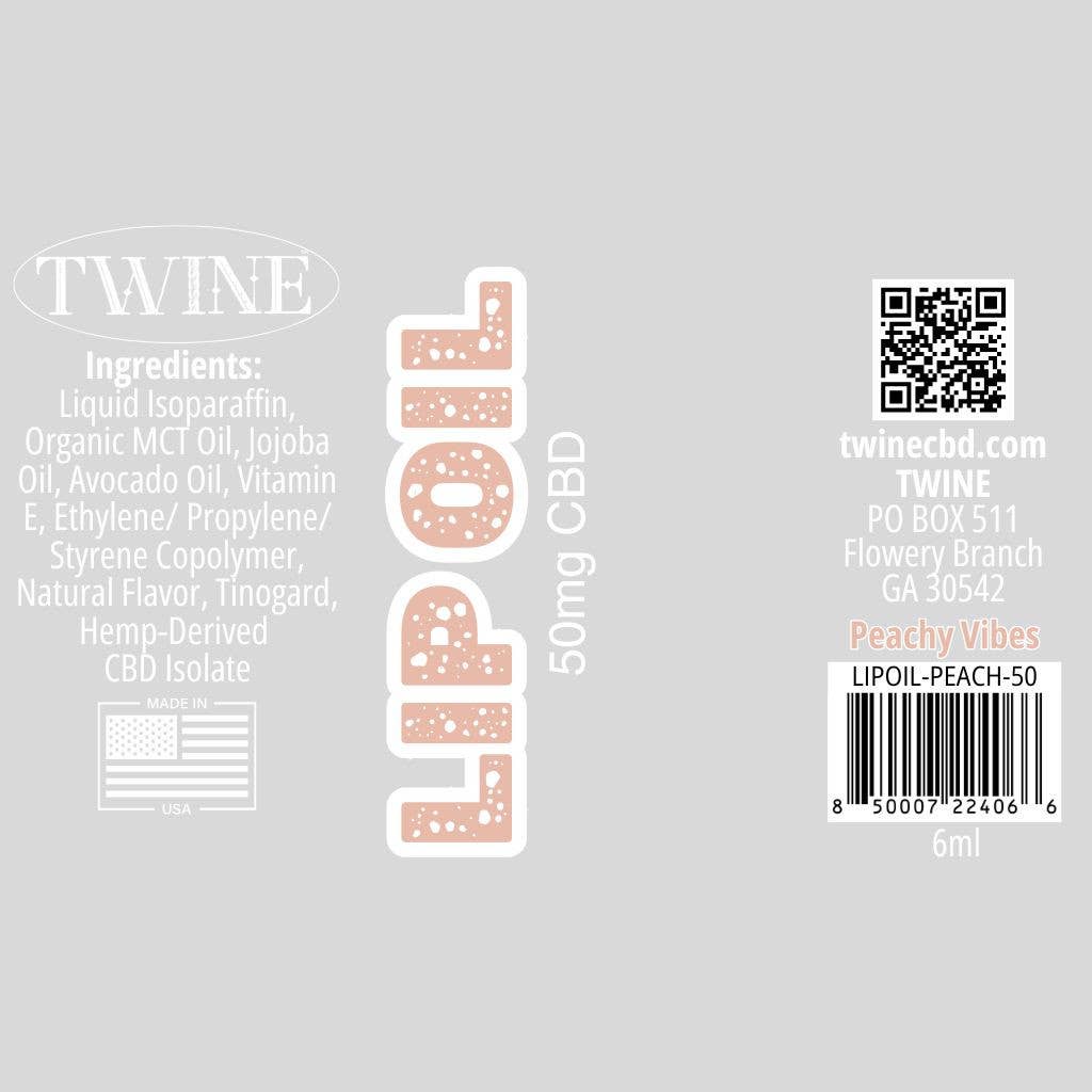Twine CBD Lip Oil  – Peach