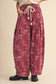 BANDANA PRINT PLEATED BARREL PANTS MP5390