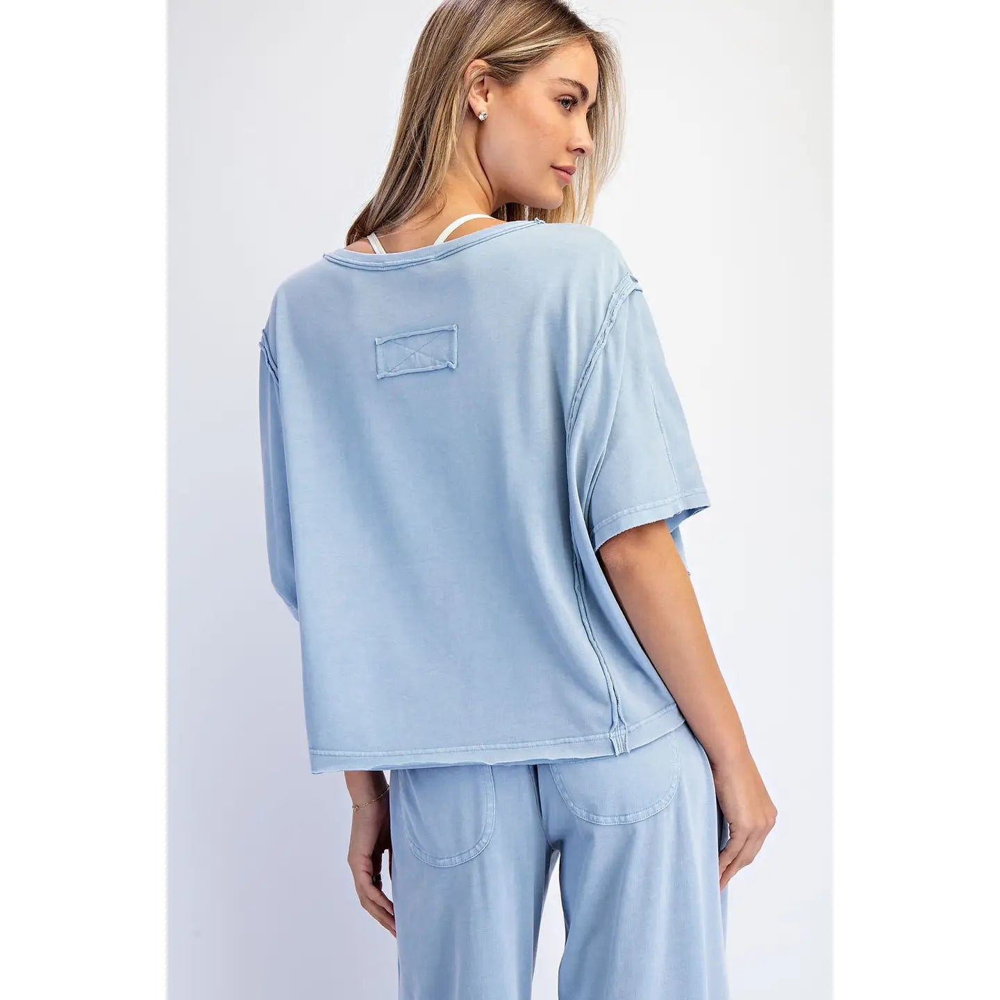 Mineral Bleu Boxy Top | Rae Mode