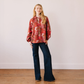 Sunshine Tienda| Pomegranate Floral Willa Top
