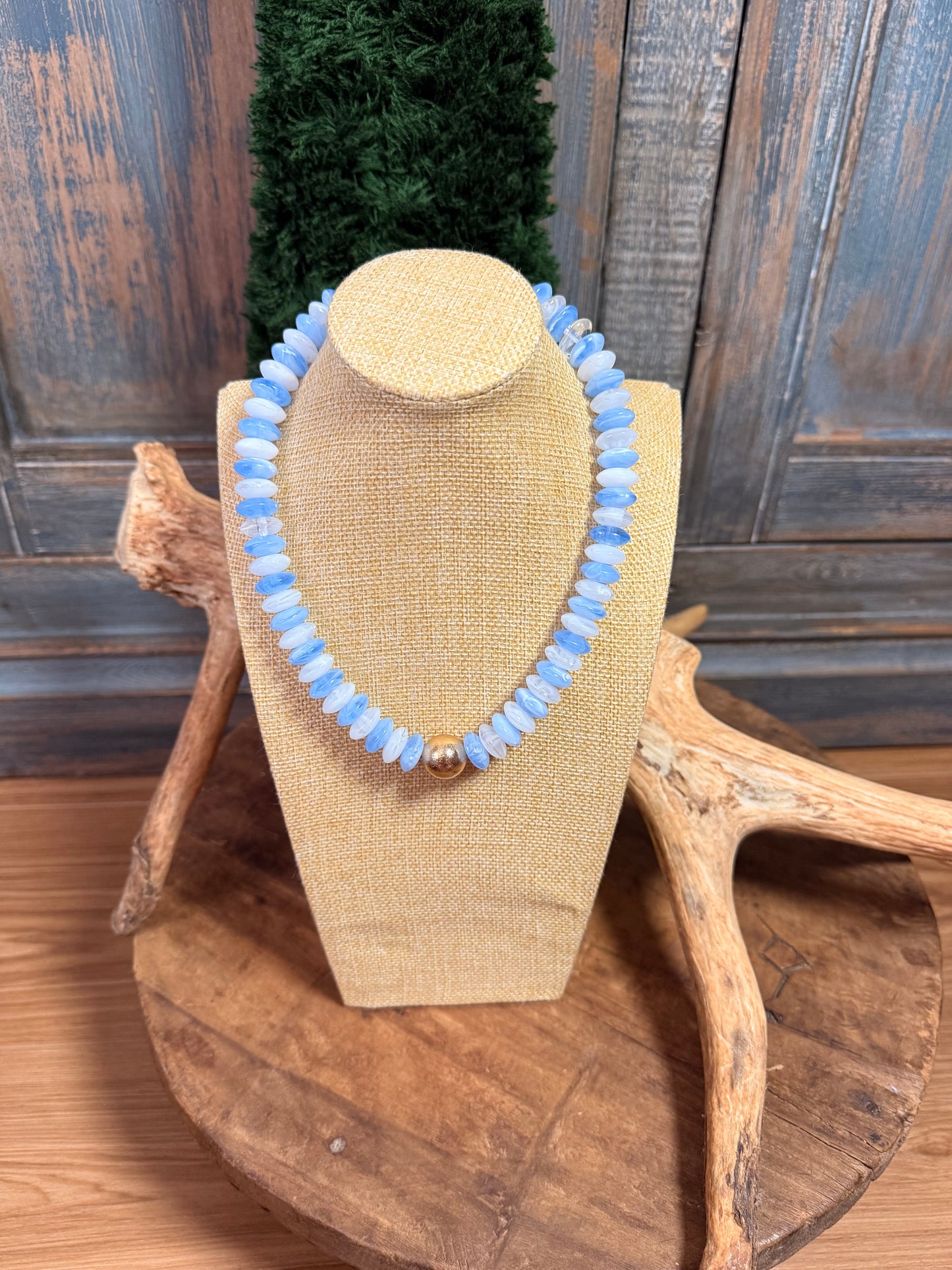 Baby Blue Statement Necklace