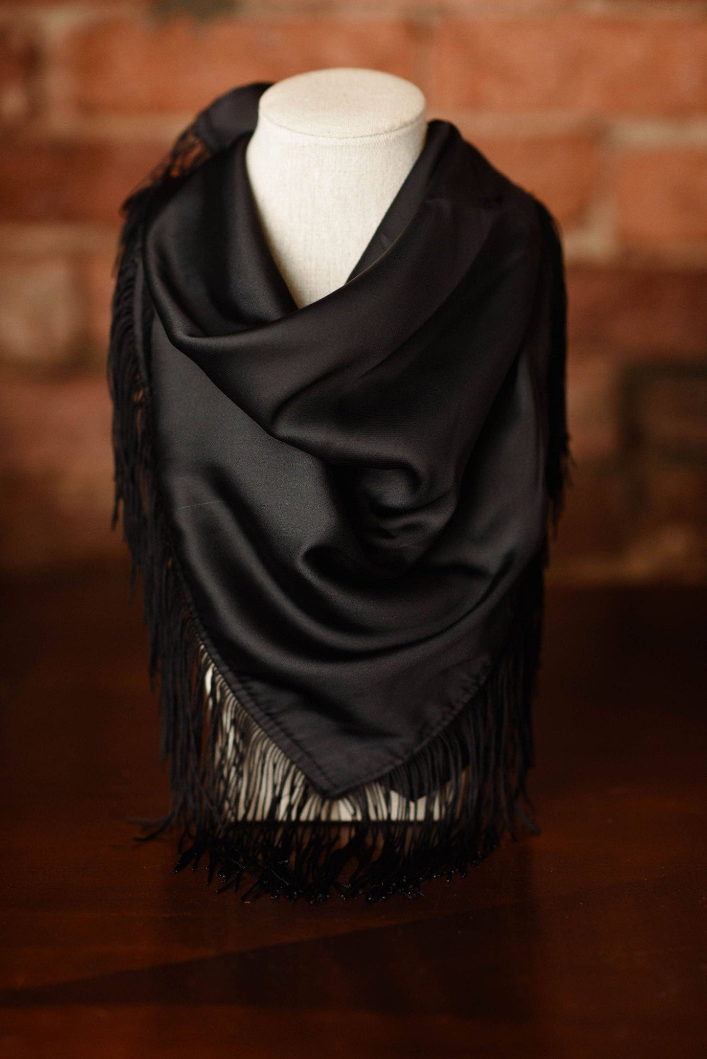Tatum James Solid Fringe Scarf