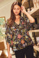 Bohemian Floral Peasant Blouse | Oddi