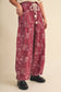 BANDANA PRINT PLEATED BARREL PANTS MP5390