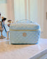 Hampton Train Case Light Blue Patent | Caroline Hill