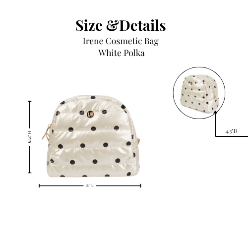 Irene Cosmetic Case | Pearl Polkadot