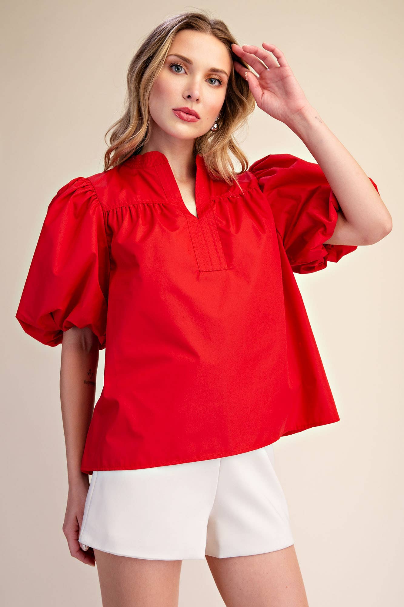 The Red Classic Bubble Top | Glam