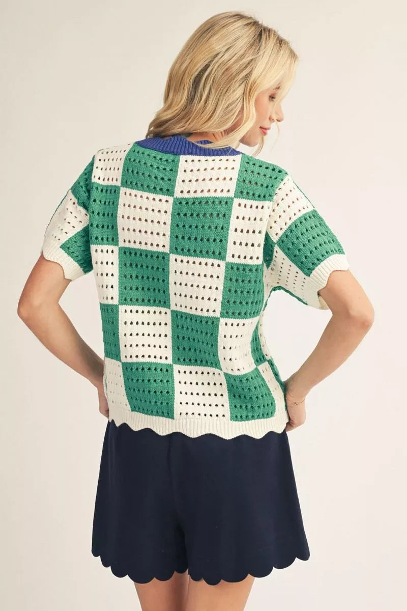 The Check Mate Knit Top | Jodifl