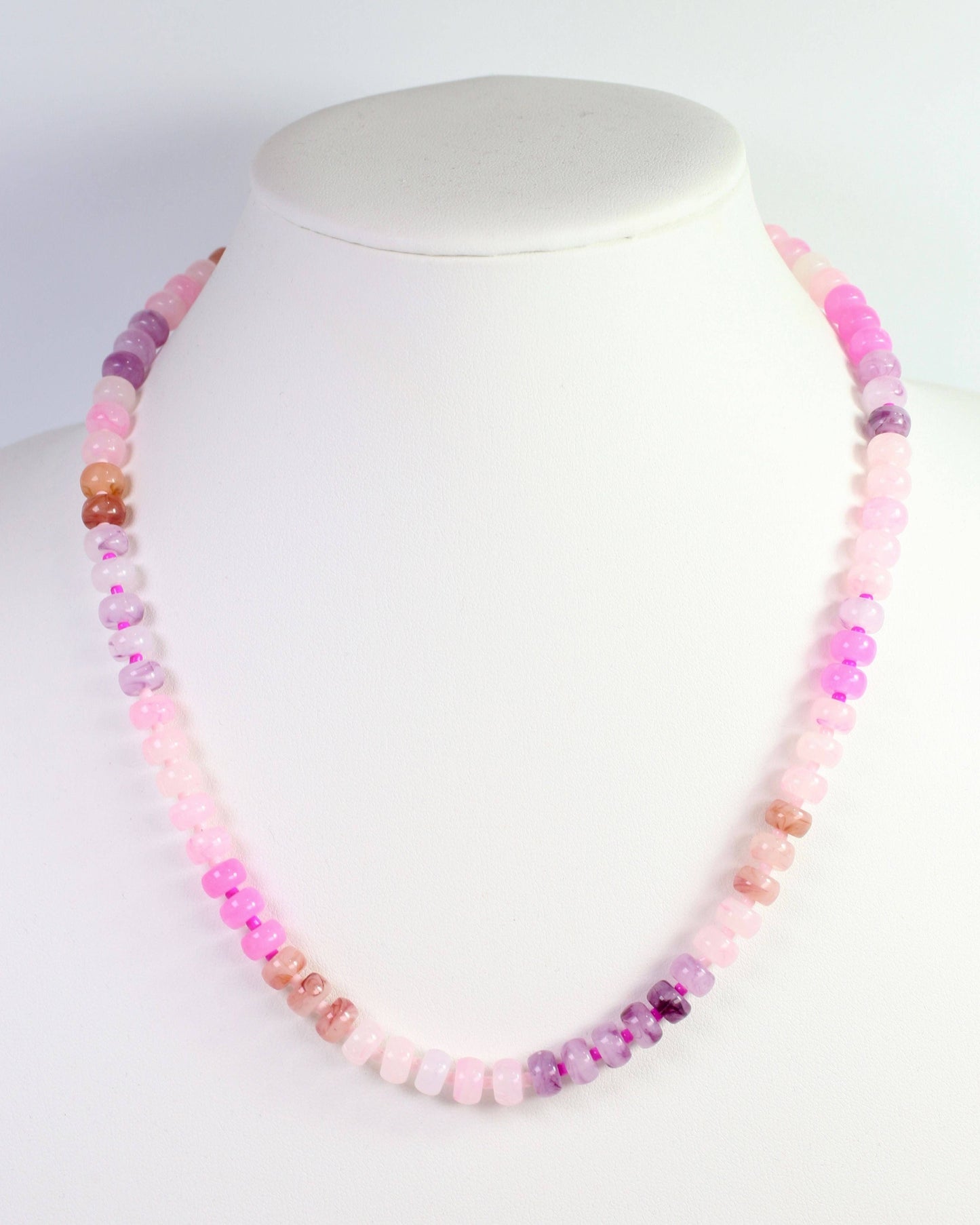 Cape San Blas Beaded Necklace Pink | Caroline Hill