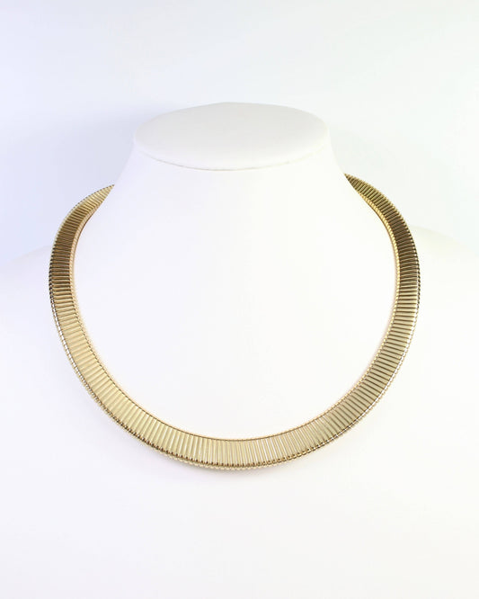 Monroe Herringbone Necklace Gold | Caroline Hill